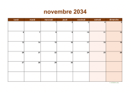 calendrier novembre 2034 06