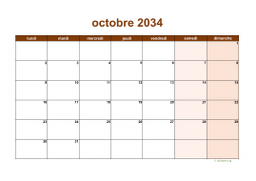 calendrier octobre 2034 06
