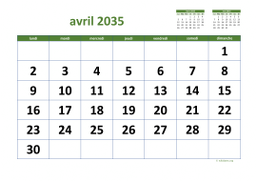 calendrier avril 2035 03