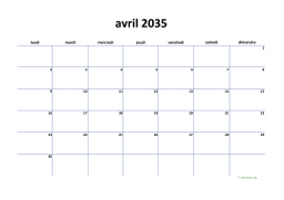 calendrier avril 2035 04