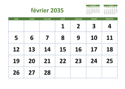 calendrier février 2035 03
