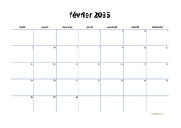 calendrier février 2035 04