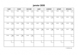 calendrier janvier 2035 01