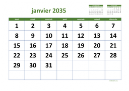 calendrier janvier 2035 03