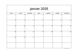 calendrier janvier 2035 05
