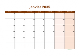 calendrier janvier 2035 06