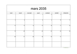 calendrier mars 2035 05