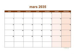 calendrier mars 2035 06