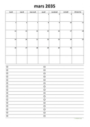 calendrier mars 2035 07