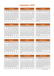 calendrier annuel 2037 06