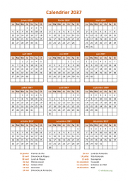calendrier annuel 2037 07