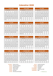 calendrier annuel 2039 07