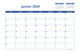 calendrier mensuel 2039 02
