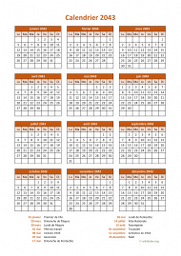 calendrier annuel 2043 07