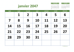 calendrier mensuel 2047 03