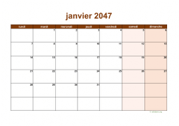 calendrier mensuel 2047 06