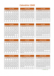 calendrier annuel 2049 06