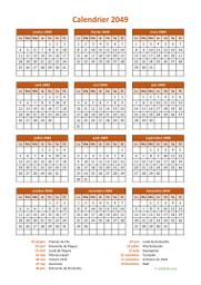 calendrier annuel 2049 07