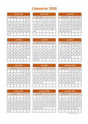 calendrier annuel 2050 06
