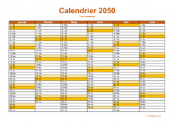 calendrier annuel 2050 09