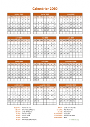 calendrier annuel 2060 07