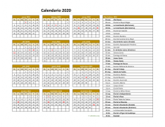 Calendario de México del 2020 03