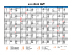 Calendario de México del 2020 08