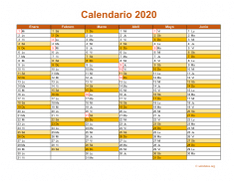 Calendario de México del 2020 09