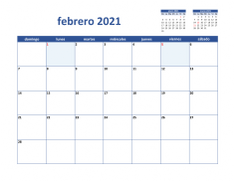 calendario febrero 2021 02