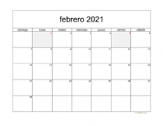 calendario febrero 2021 05