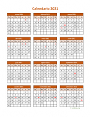 Calendario de México del 2021 06