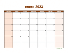 calendario enero 2023 06