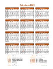 Calendario de México del 2023 07