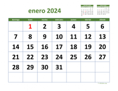 calendario enero 2024 03