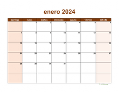 calendario enero 2024 06