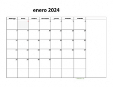 calendario enero 2024 08