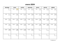 calendario mensual 2024 01