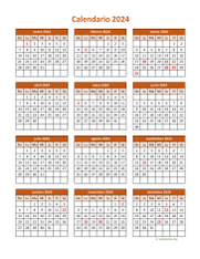 Calendario de México del 2024 06