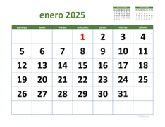 calendario enero 2025 03