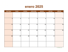 calendario enero 2025 06