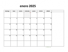 calendario enero 2025 08