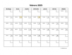 calendario febrero 2025 01