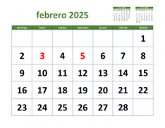 calendario febrero 2025 03