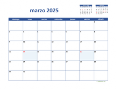 calendario marzo 2025 02