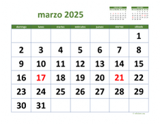 calendario marzo 2025 03
