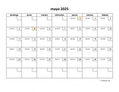 Calendario Mayo 2025 de México  WikiDates.org