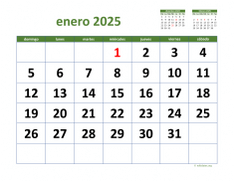 calendario mensual 2025 03