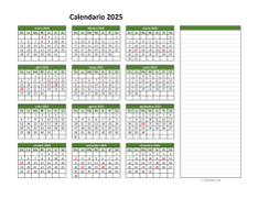 Calendario de México del 2025 01