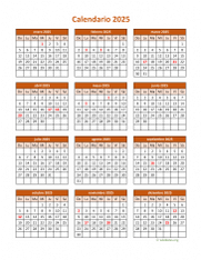 Calendario de México del 2025 06