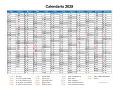 Calendario de México del 2025 08